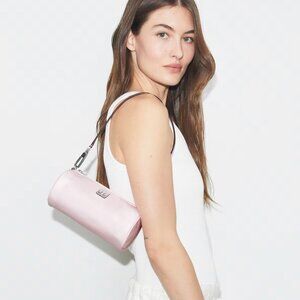 Tory Burch Virginia Cylinder Bag in Pink Nylon NWT